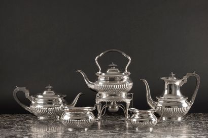 MAPPIN & WEBB. Service à thé et café en argent...