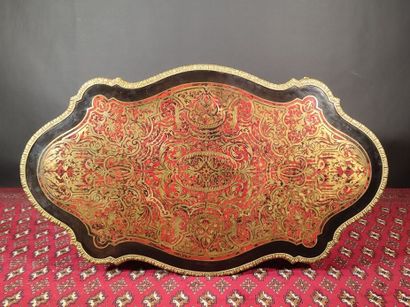 Middle table, violin top, blackened wood...