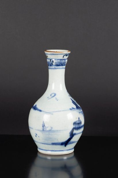CHINE - XIXe siècle
Vase à panse globulaire...