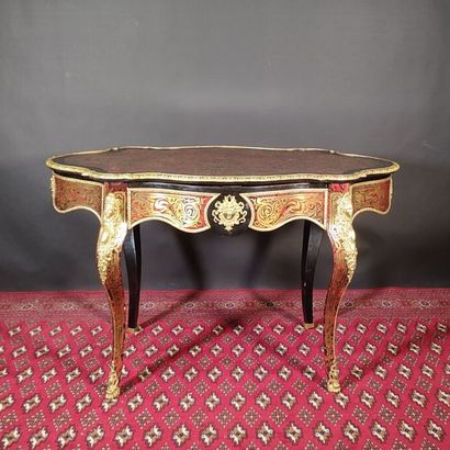 Middle table, violin top, blackened wood...