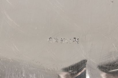 Légumier rectangulaire en argent à filets...