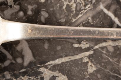 Ensemble en argent, modèle uni plat, du XIXème...