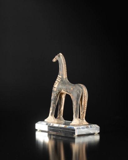 Large horse probably from a vase cover. It...