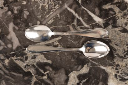 Ensemble en argent: louche (209 g - 800/1000),...