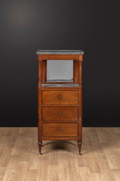 Mahogany and mahogany veneer barber shop,...
