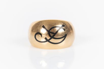 Bague jonc en or jaune 18K 750 millièmes...