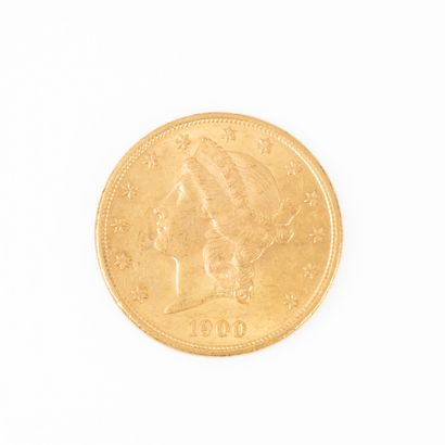 Gold coin 20 Dollars 1900. 33,35 g