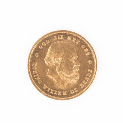 Gold coin 10 florins 1876 Nederland. 6,69...
