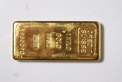 Gold ingot n°F930090. Vacambi nv certificate....