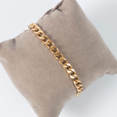 Bracelet gourmette in pink gold 18K 750 thousandths...