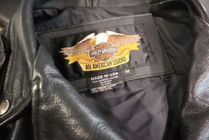 HARLEY DAVISON. Perfecto en cuir noir. Taille...