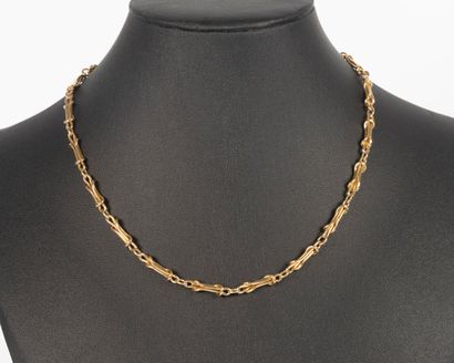 Chaine giletière en or jaune 18K 750 millièmes...