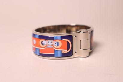 HERMES. Bracelet charnière en palladium et...