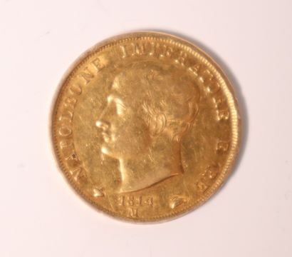 1 gold coin, 40 Lire 1814. Italy. 12,81 ...