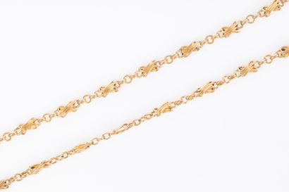Collier en or jaune 18K 750 millièmes à maille...