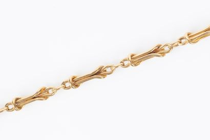 Chaine giletière en or jaune 18K 750 millièmes...
