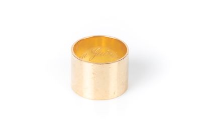 Bague bandeau en or jaune 18K 750 millièmes,...
