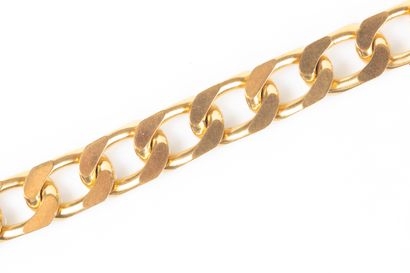 Large bracelet gourmette en or jaune 18K...