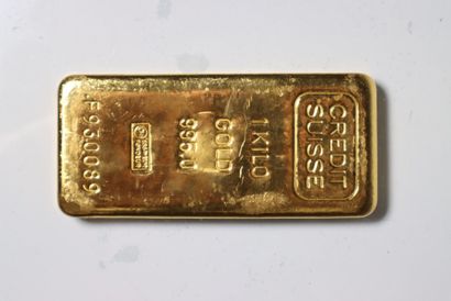 Gold ingot n°F930089. Certificate Vacambi...