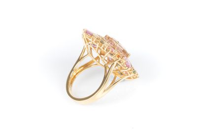 Bague Cocktail en or jaune 750°/.(18K) 8g15...