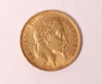 1 gold coin 20FF French Empire 1863.