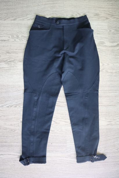 HERMES. Pantalon Jodhpur noir 97% coton et...
