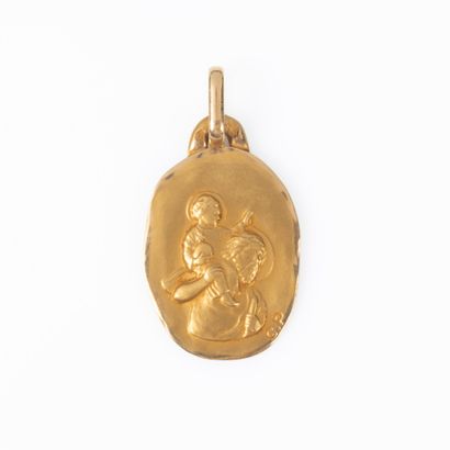 Pendentif en or jaune 18K 750 millièmes de...
