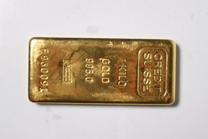 Gold ingot n°F930091. Certificate Vacambi...