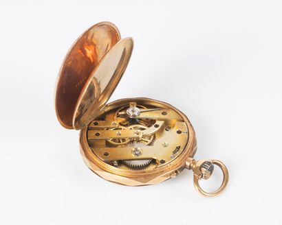 Montre de gousset en or. (accident au cadran...