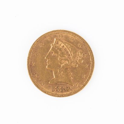 Gold coin 5 Dollars. 8,31 g