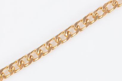 Bracelet gourmette in pink gold 18K 750 thousandths...