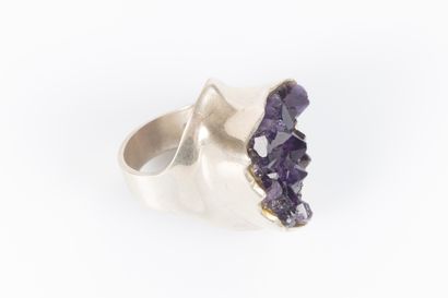 Importante bague de cocktail moderniste en...