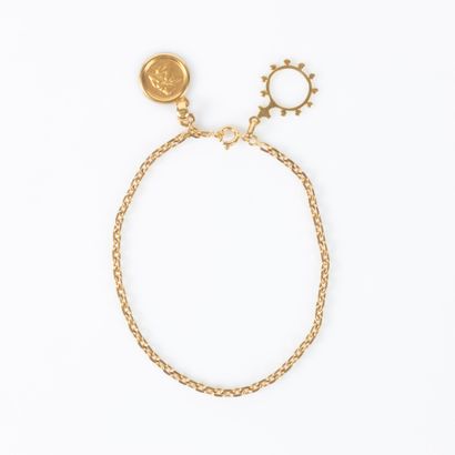 Bracelet en or jaune 18K 750 millièmes à...