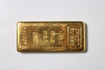 Gold ingot n°F930092. Certificate Vacambi...
