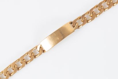 Bracelet gourmette en or jaune 18K 750 millièmes...