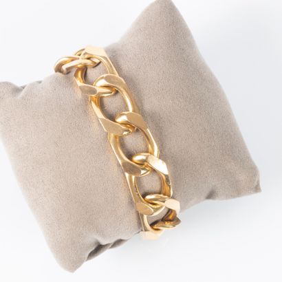 Important 18K yellow gold bracelet, ratchet...