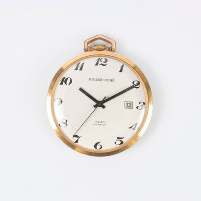 Jousse HobéMontre de poche en métal doré...