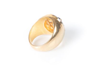 Ring in yellow gold 18K 750 thousandths and...