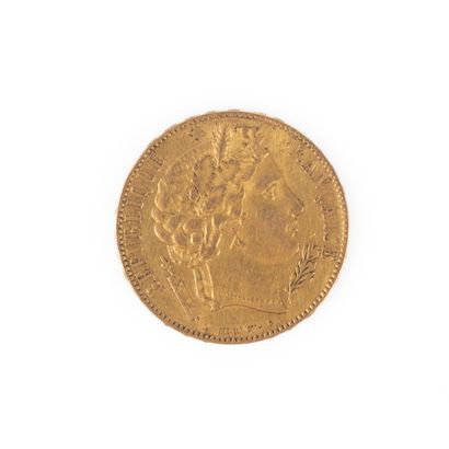 1 gold coin 20FF 1850. 6,37 g