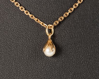 Collier en or jaune 18K 750 millièmes à maille...