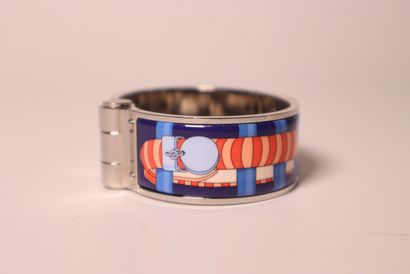 HERMES. Bracelet charnière en palladium et...