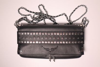 ZADIG et VOLAIRE. Sac en cuir grainé noir....