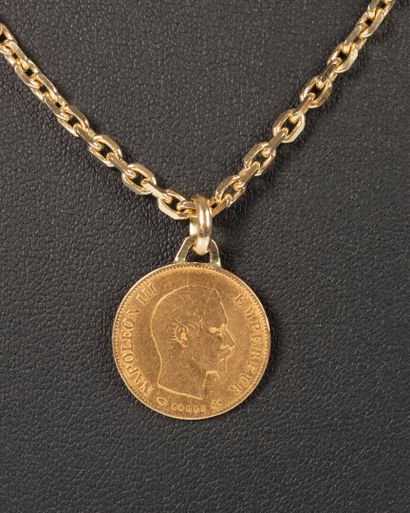 Collier en or jaune 18K 750 millièmes à maille...