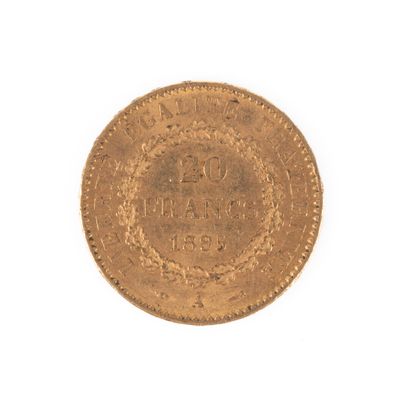 1 gold coin : 20FF 1895. 6,43 g