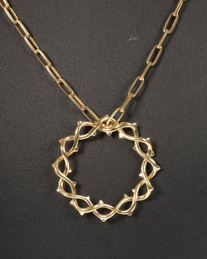 Necklace in yellow gold 18K 750 thousandths...