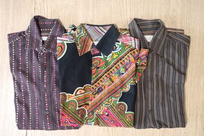 Christian LACROIX. Ensemble de 3 chemises....