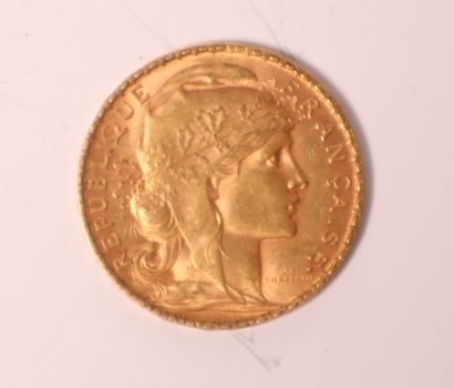 1 gold coin 20FF cock 1906. 