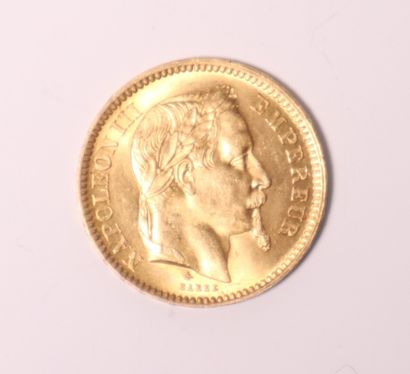 1 gold coin, 20FF Napoleon III 1865. 6.42...