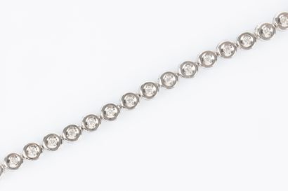 Line bracelet in white gold 750°/.(18K) 9g05...