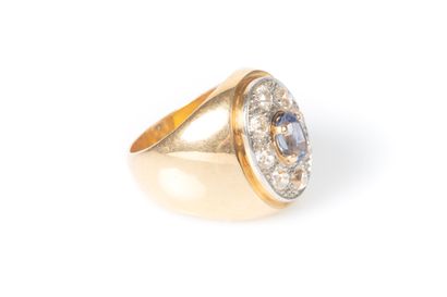 Ring in yellow gold 18K 750 thousandths and...